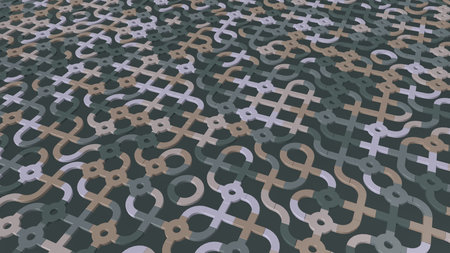 Render of 3D Geometric Abstract Twist Background