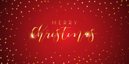 Christmas background with golden stars designのイラスト素材