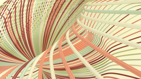 Render of 3D Geometric Abstract Twist Background