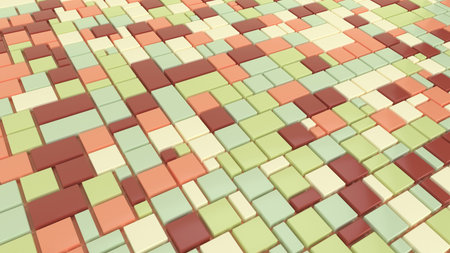 Render of 3D Geometric Abstract Backgroundの写真素材