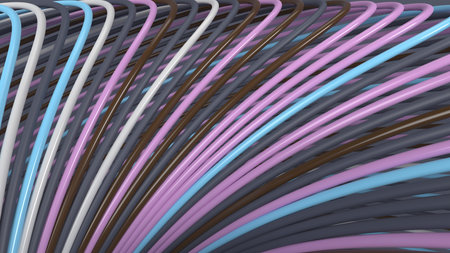 Render of 3D Geometric Abstract Twist Background