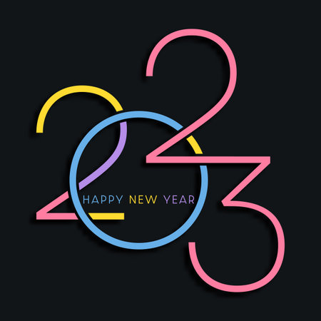 Happy New Year background with a colourful design