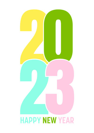 Happy New Year background design in pastel colours