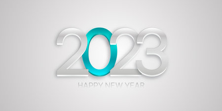 Happy New Year banner with a minimal design
