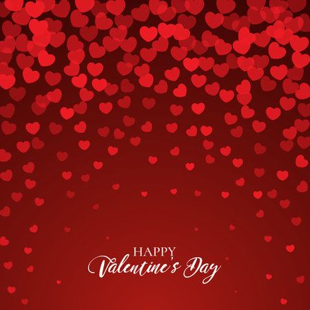 Valentines Day background with a red hearts designのイラスト素材