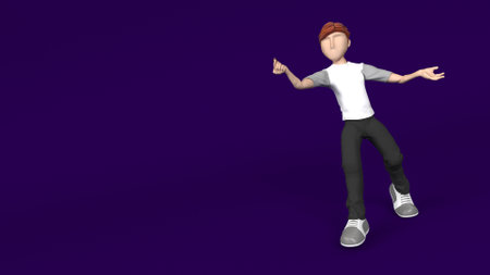 3D Render of a Young person holding  Ring for Valentinesの写真素材