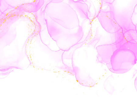 Elegant hand painted pink alcohol ink backgroundのイラスト素材