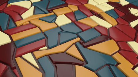 Render of 3D Geometric Abstract Twist Background