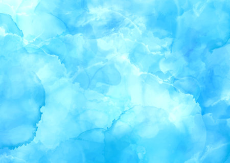 Abstract hand painted blue watercolour texture designのイラスト素材