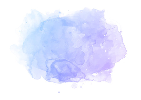 Hand painted watercolour splatter design in shades of purpleのイラスト素材