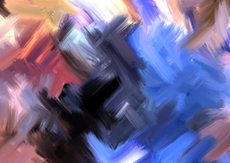 Modern abstract art with an oil painted brush strokes designのイラスト素材