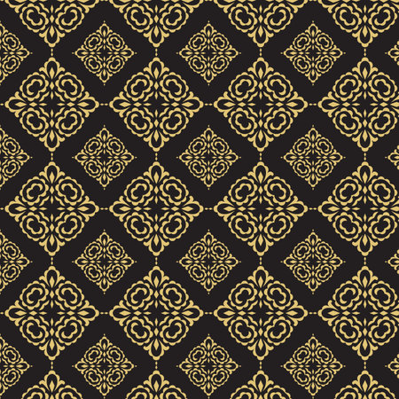 Elegant damask style pattern design backgroundのイラスト素材