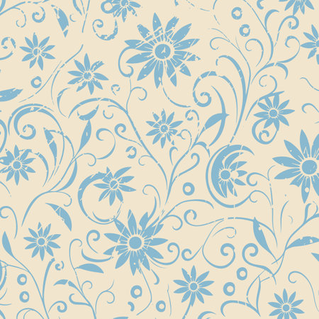 Vintage style wallpaper floral design backgroundのイラスト素材