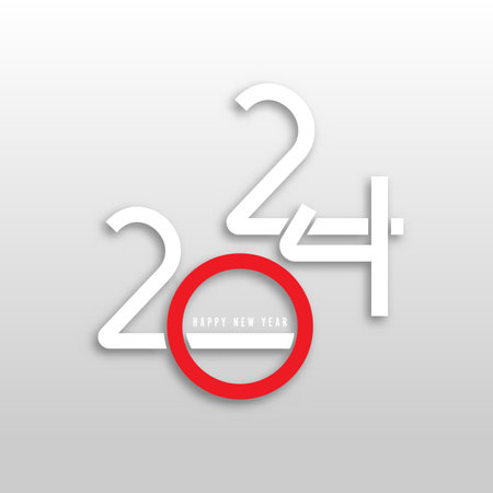 Happy New Year background with a minimal modern designのイラスト素材