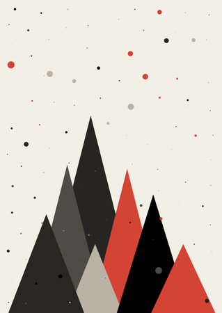 Abstract minimal modern Christmas card designのイラスト素材