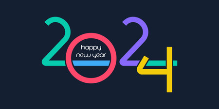 Abstract colourful Happy New Year banner design