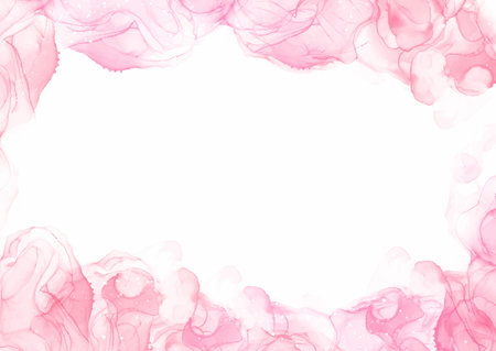 Elegant hand painted pastel pink alcohol ink background designのイラスト素材