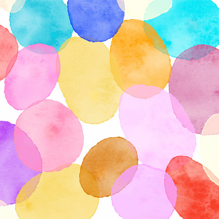 Abstract hand painted watercolour spots pattern backgroundのイラスト素材