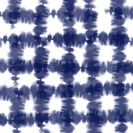 Abstract shibori style tie dye pattern background indigo inkのイラスト素材