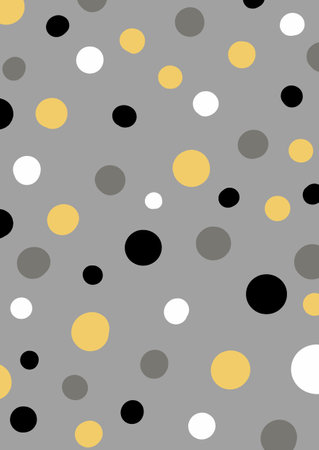 Abstract Scandi style hand painted polka dot pattern designのイラスト素材