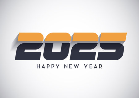 Happy New Year background with a modern text designのイラスト素材