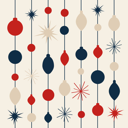Abstract retro styled Christmas pattern designのイラスト素材