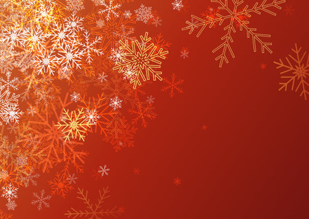 Decorative Christmas background with a snowflakes designのイラスト素材