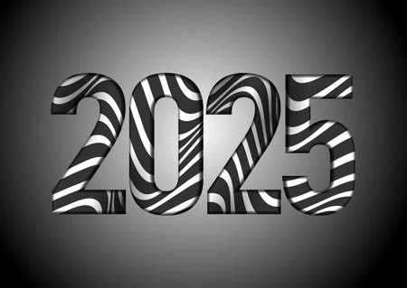 Abstract background for Happy New Year with striped design