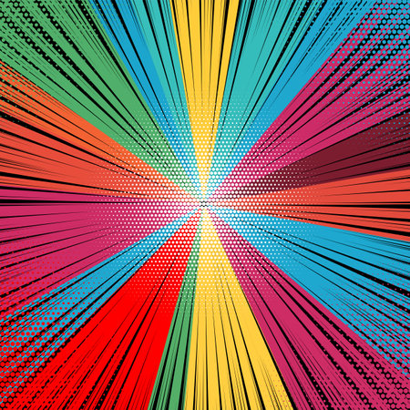 Retro background with a colourful comic starburst style designのイラスト素材