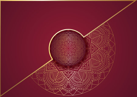 Elegant background with a decorative mandala designのイラスト素材