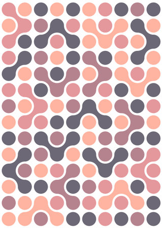 Abstract background with a retro styled pattern design in pastel coloursのイラスト素材