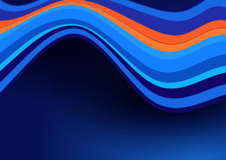 Abstract background design with a wave lines designのイラスト素材