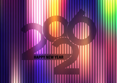 Modern Happy New Year background with a rippled glass designのイラスト素材