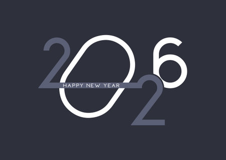 Abstract Happy New Year background with a modern numbers designのイラスト素材