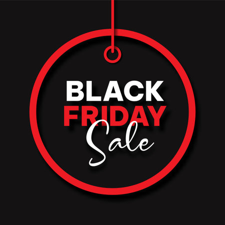 Minimal modern Black Friday Sale background with label designのイラスト素材