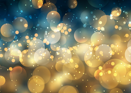 Decorative Christmas background with a bokeh lights designのイラスト素材