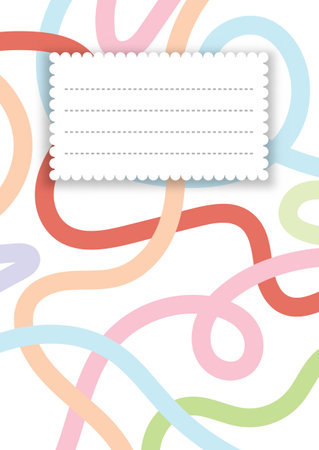 Abstract hand drawn lines notebook cover design backgroundのイラスト素材