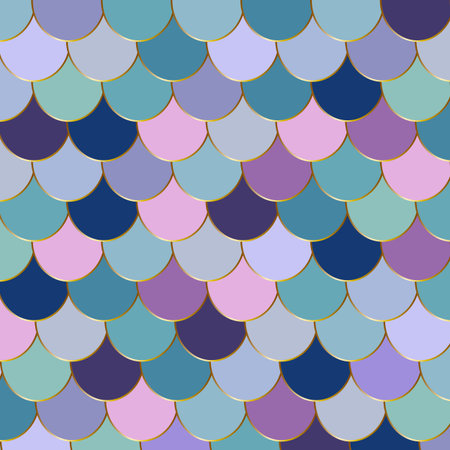 Abstract background with a mermaid scales pattern designのイラスト素材