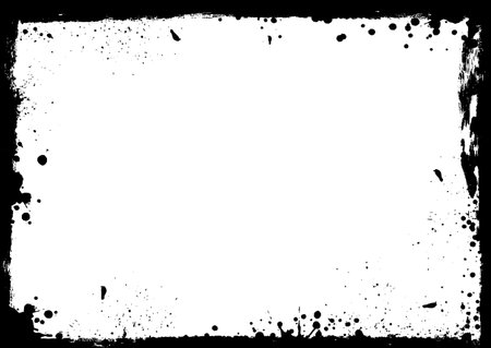 Detailed black and white grunge style border designのイラスト素材