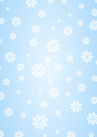 Christmas background with a snowflake pattern designのイラスト素材