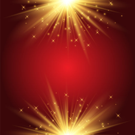 Christmas background with a gold starburst designのイラスト素材