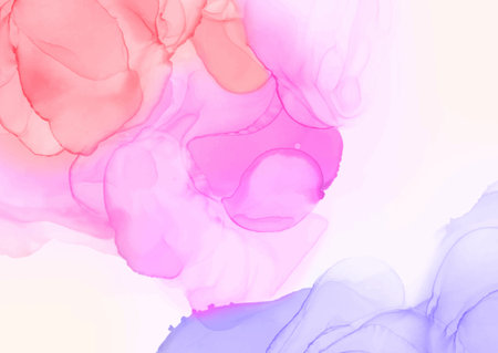 Elegant hand painted alcohol ink background in pastel coloursのイラスト素材