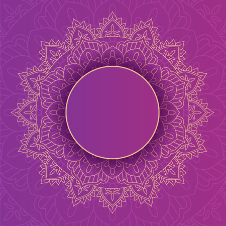 Decorative mandala background with an Indian themed mandala designのイラスト素材
