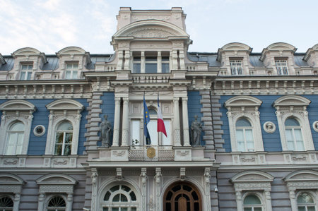 Riga, Latvia, August 2011: French Embassy Building