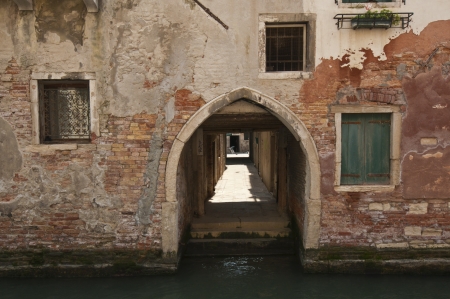 Venice House on a Canalの写真素材