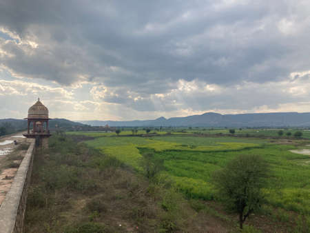Aerial view in Agra, Indiaの写真素材