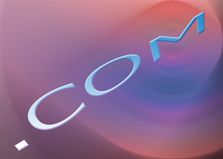 Computer generated concept of the .COM symbol.の写真素材