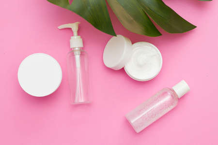 face and hand cream. Care cosmetics. Anti-aging. Against wrinklesの写真素材