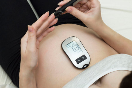 Test Blood Glucose For Diabetes in Pregnant Woman With Glucometer