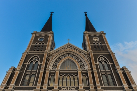 church in blue skyの写真素材